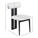 Dario Vegan Leather Upholstered Dining Chair in Cream