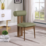 Dario Vegan Leather Upholstered Dining Chair in Green