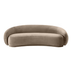 Emery 95" Velvet Upholstered Sofa in Taupe