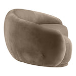 Emery 95" Velvet Upholstered Sofa in Taupe