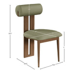 Dario Vegan Leather Upholstered Dining Chair in Green