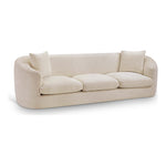 Penelope 92.5" Chenille Fabric Upholstered Sofa in Beige