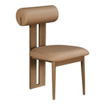 Dario Vegan Leather Upholstered Dining Chair in Tan
