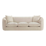 Penelope 92.5" Chenille Fabric Upholstered Sofa in Beige