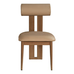 Dario Vegan Leather Upholstered Dining Chair in Tan