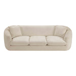 Penelope 92.5" Chenille Fabric Upholstered Sofa in Beige