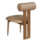 Dario Vegan Leather Upholstered Dining Chair in Tan