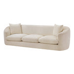 Penelope 92.5" Chenille Fabric Upholstered Sofa in Beige