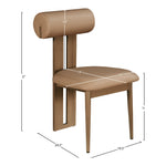 Dario Vegan Leather Upholstered Dining Chair in Tan