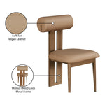 Dario Vegan Leather Upholstered Dining Chair in Tan