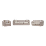 Penelope 92.5" Chenille Fabric Upholstered Sofa in Beige