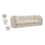 Penelope 92.5" Chenille Fabric Upholstered Sofa in Beige