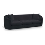Penelope 92.5" Chenille Fabric Upholstered Sofa in Black