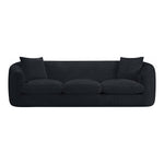 Penelope 92.5" Chenille Fabric Upholstered Sofa in Black