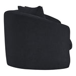 Penelope 92.5" Chenille Fabric Upholstered Sofa in Black