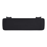 Penelope 92.5" Chenille Fabric Upholstered Sofa in Black