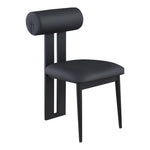 Dario Vegan Leather Upholstered Dining Chair in Black