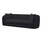 Penelope 92.5" Chenille Fabric Upholstered Sofa in Black
