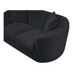 Penelope 92.5" Chenille Fabric Upholstered Sofa in Black