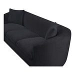 Penelope 92.5" Chenille Fabric Upholstered Sofa in Black
