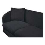 Penelope 92.5" Chenille Fabric Upholstered Sofa in Black