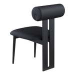 Dario Vegan Leather Upholstered Dining Chair in Black