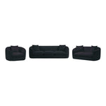 Penelope 92.5" Chenille Fabric Upholstered Sofa in Black