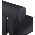 Dario Vegan Leather Upholstered Dining Chair in Black