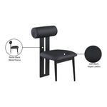 Dario Vegan Leather Upholstered Dining Chair in Black