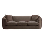 Penelope 92.5" Chenille Fabric Upholstered Sofa in Brown