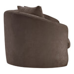 Penelope 92.5" Chenille Fabric Upholstered Sofa in Brown