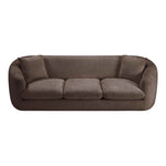 Penelope 92.5" Chenille Fabric Upholstered Sofa in Brown