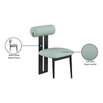 Dario Vegan Leather Upholstered Dining Chair in Mint