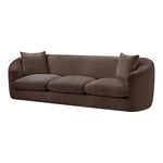 Penelope 92.5" Chenille Fabric Upholstered Sofa in Brown