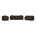 Penelope 92.5" Chenille Fabric Upholstered Sofa in Brown
