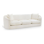 Penelope 92.5" Chenille Fabric Upholstered Sofa in Cream