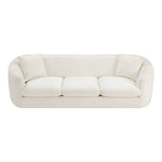 Penelope 92.5" Chenille Fabric Upholstered Sofa in Cream