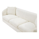 Penelope 92.5" Chenille Fabric Upholstered Sofa in Cream