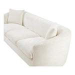 Penelope 92.5" Chenille Fabric Upholstered Sofa in Cream