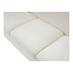 Penelope 92.5" Chenille Fabric Upholstered Sofa in Cream