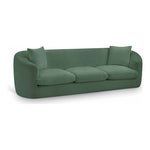 Penelope 92.5" Chenille Fabric Upholstered Sofa in Green
