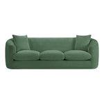 Penelope 92.5" Chenille Fabric Upholstered Sofa in Green