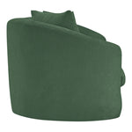 Penelope 92.5" Chenille Fabric Upholstered Sofa in Green