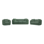 Penelope 92.5" Chenille Fabric Upholstered Sofa in Green