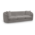 Penelope 92.5" Chenille Fabric Upholstered Sofa in Grey