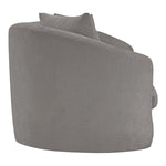 Penelope 92.5" Chenille Fabric Upholstered Sofa in Grey
