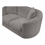 Penelope 92.5" Chenille Fabric Upholstered Sofa in Grey