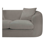Penelope 92.5" Chenille Fabric Upholstered Sofa in Grey