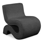 Desiree Boucle Fabric Upholstered Accent Chair in Black