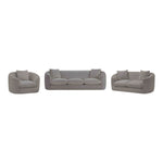 Penelope 92.5" Chenille Fabric Upholstered Sofa in Grey